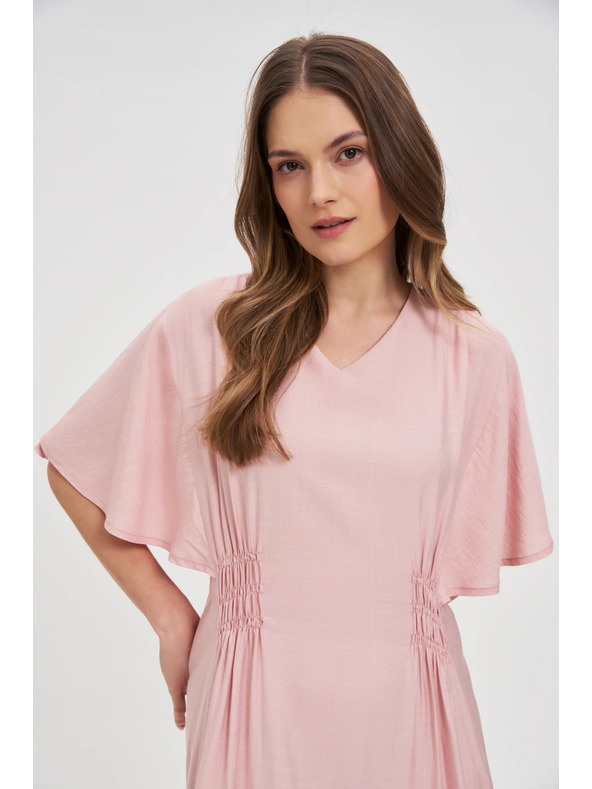 Moodo Rožnate midi obleke Moodo