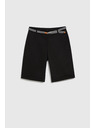 Moodo Bombažne kratke hlače z pasom črne Moodo
