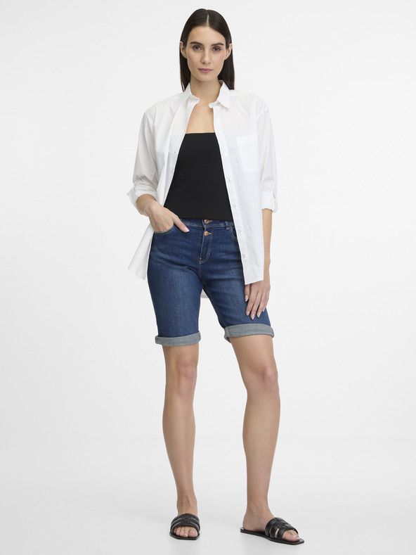 Orsay Temno modre ženske kratke hlače iz džinsa ORSAY