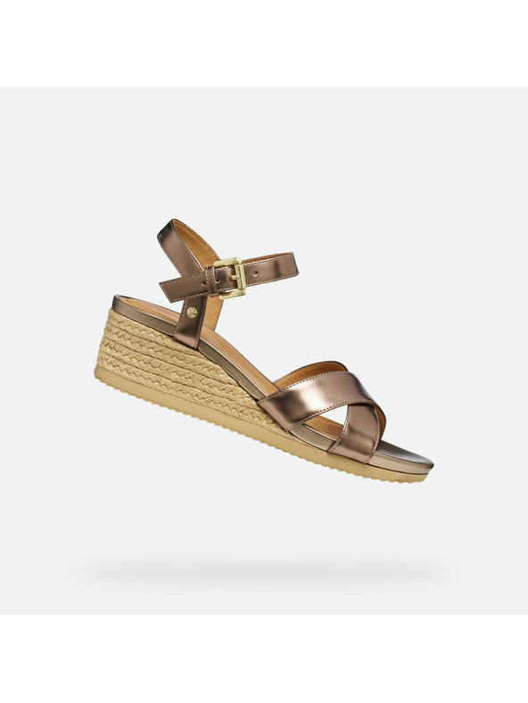 Geox Bež ženski sandali Geox Ischia Corda