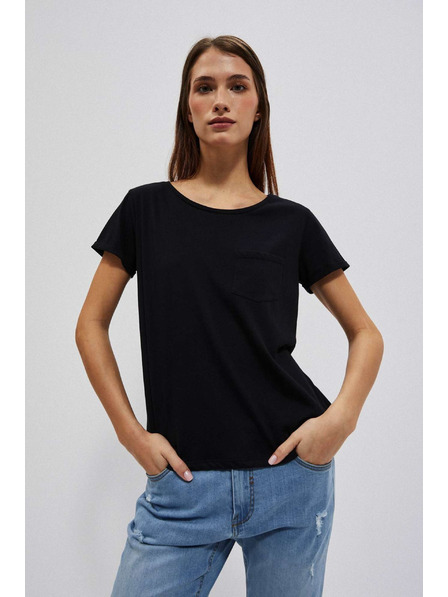 Moodo Črna ženska dolga srajca Moodo