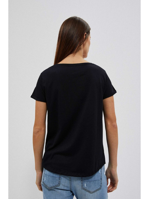 Moodo Črna ženska dolga srajca Moodo