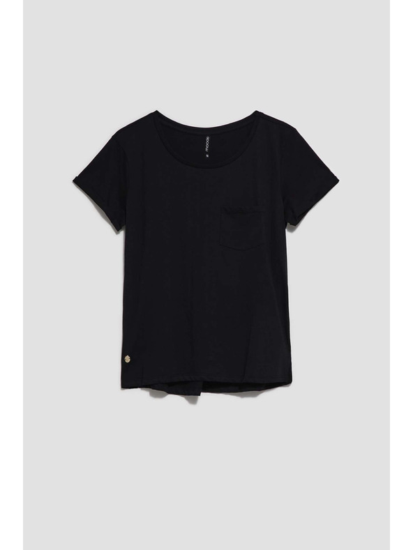 Moodo Črna ženska dolga srajca Moodo