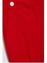 Moodo Rdeče ravne hlače s pasom Moodo