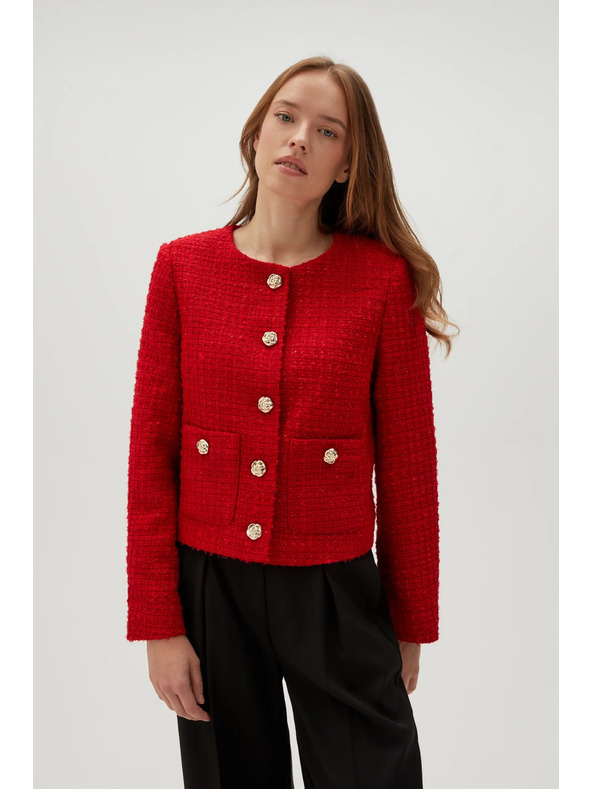 Moodo Moodo Rdeča jakna z gumbi Moodo