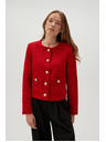 Moodo Moodo Rdeča jakna z gumbi Moodo