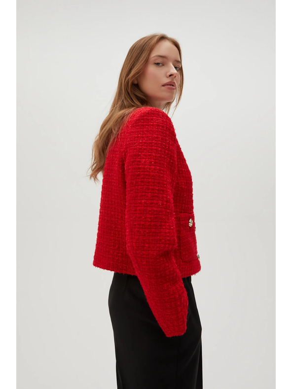 Moodo Moodo Rdeča jakna z gumbi Moodo