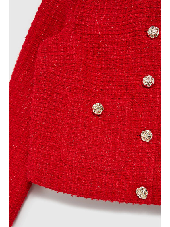 Moodo Moodo Rdeča jakna z gumbi Moodo