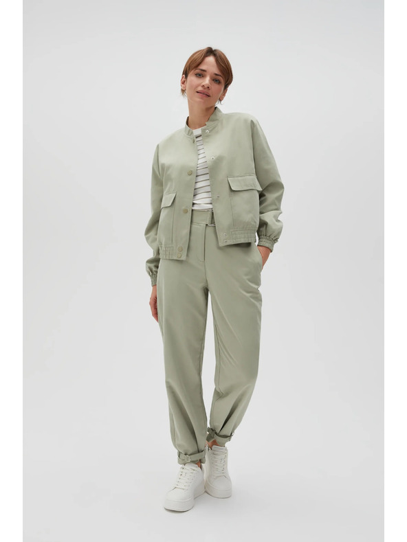 Moodo Svetlo zelene ženske hlače Moodo