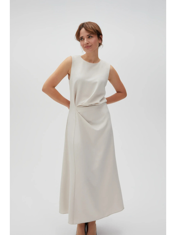 Moodo Ženska bež obleka MOODO