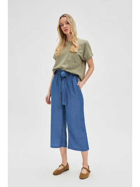 Moodo Modre ženske ohlapne hlače Moodo