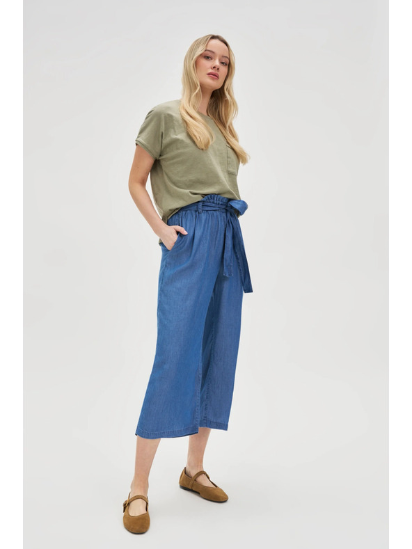 Moodo Modre ženske ohlapne hlače Moodo