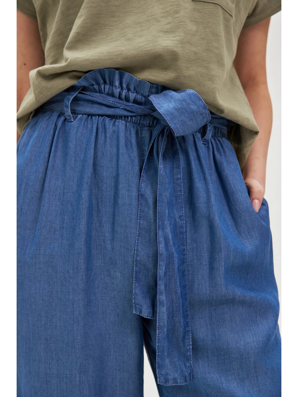 Moodo Modre ženske ohlapne hlače Moodo