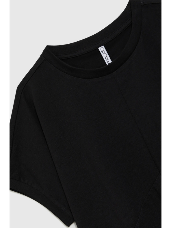 Moodo Črna ženska dolga srajca Moodo