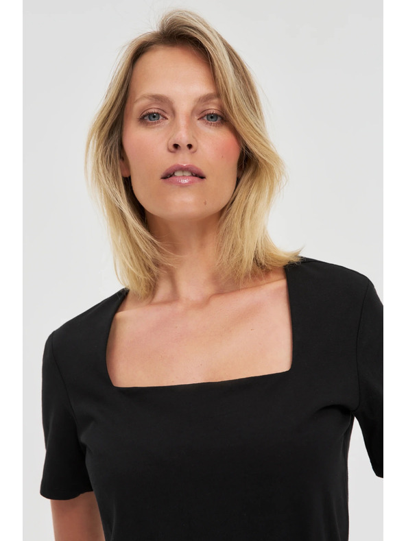 Moodo Črna ženska dolga srajca Moodo