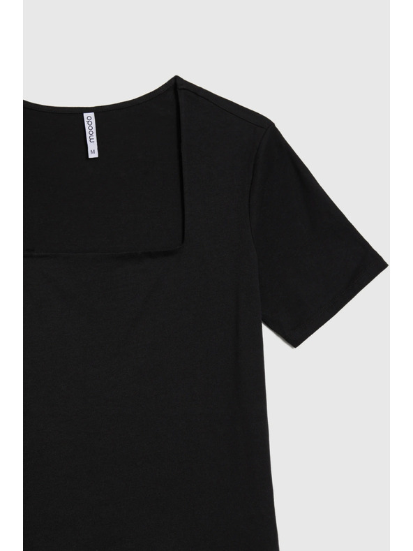 Moodo Črna ženska dolga srajca Moodo