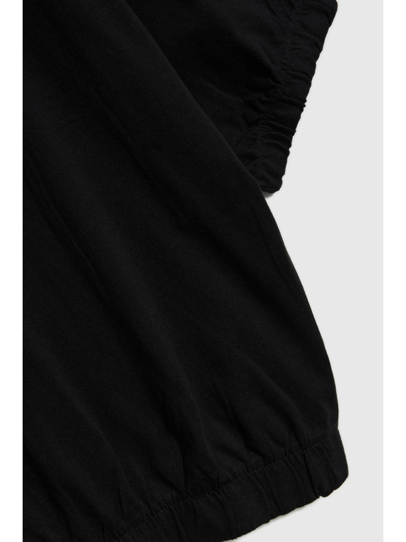 Moodo Črna ženska bombažna majica Moodo