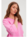 Moodo Bluza z V izrezom rožnata Moodo