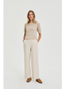 Moodo Bež hlače s skladami Moodo