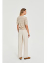 Moodo Bež hlače s skladami Moodo