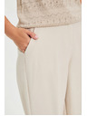 Moodo Bež hlače s skladami Moodo