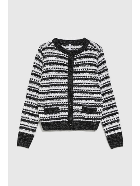 Moodo Črn progast kardigan Moodo