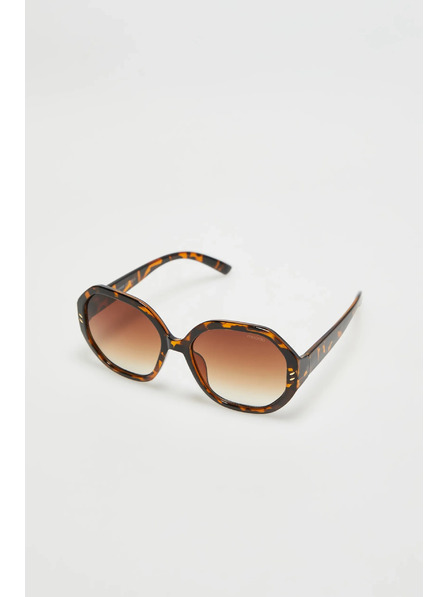 Moodo Očala z okroglimi stekli rjave barve Moodo