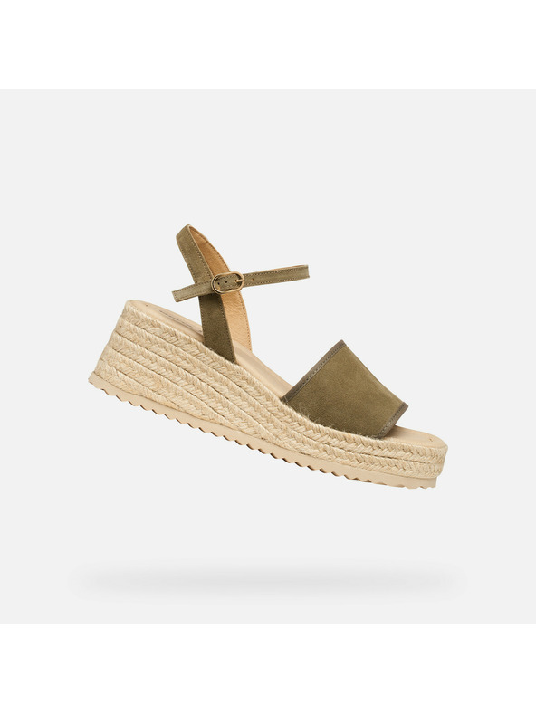 Geox Khaki ženski sandali Geox Alemeria