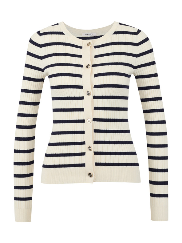 Orsay Krem ženska črtasta jopica ORSAY