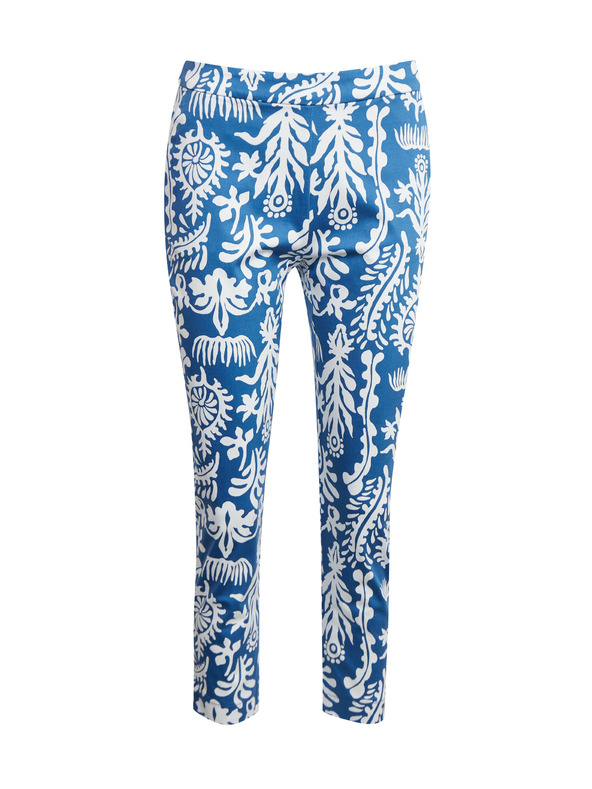 Orsay Belo-modre ženske vzorčaste hlače ORSAY