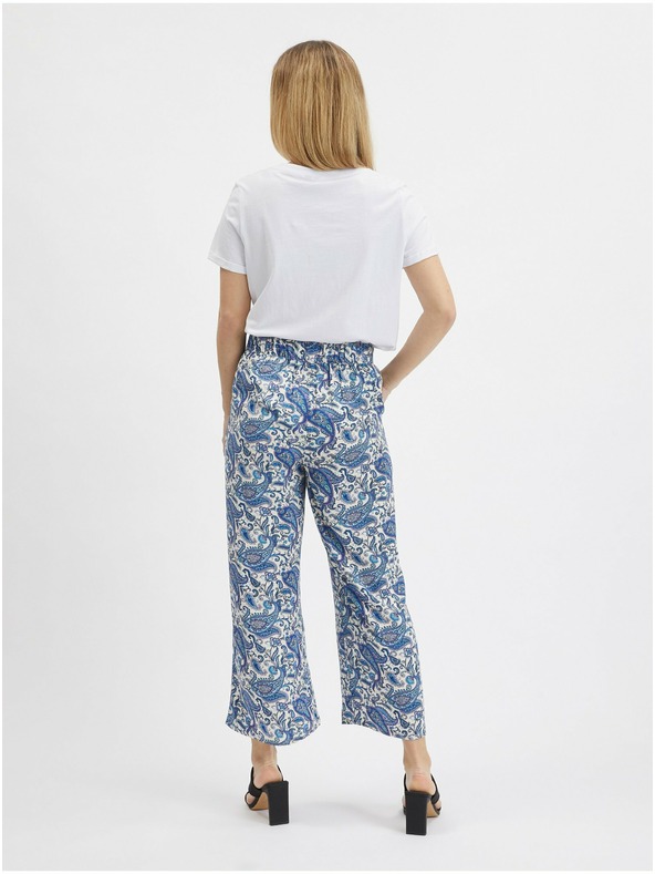 Orsay Modro žensko vzorčasto hlačno krilo ORSAY