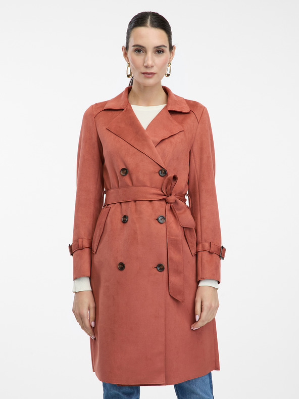 Orsay Opečnat ženski trenčkot iz semiša ORSAY