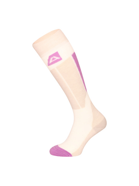 ALPINE PRO Bele in bež ženske nogavice iz merino volne ALPINE PRO Rode