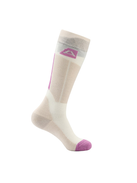 ALPINE PRO Bele in bež ženske nogavice iz merino volne ALPINE PRO Rode