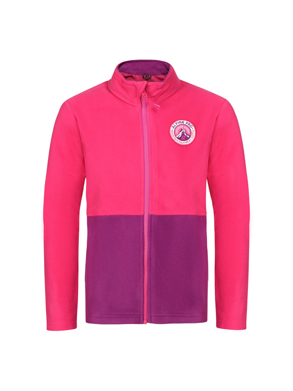 ALPINE PRO Vijolična in roza otroška jopa iz flisa ALPINE PRO SIUSO