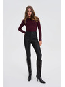 Moodo Prilegajoča bluza z dolgimi rokavi vinjena Moodo