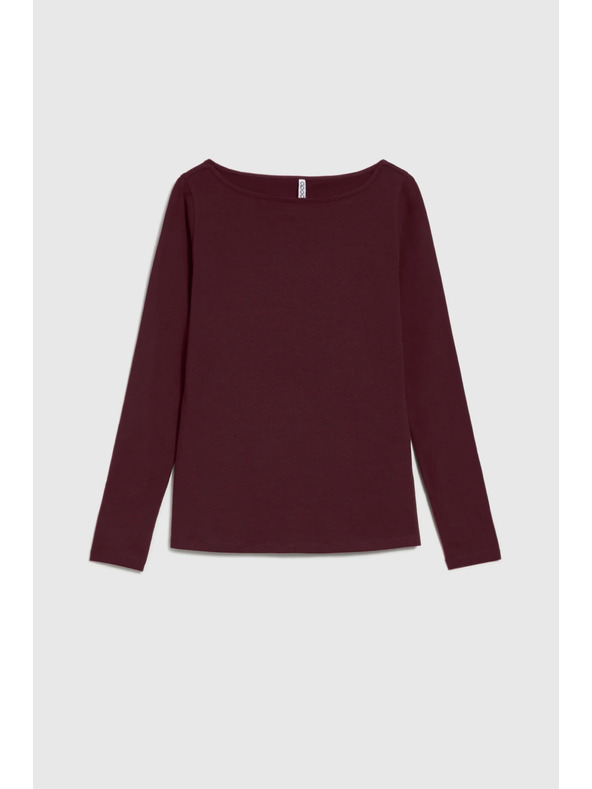 Moodo Prilegajoča bluza z dolgimi rokavi vinjena Moodo