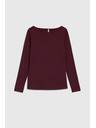 Moodo Prilegajoča bluza z dolgimi rokavi vinjena Moodo
