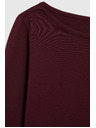 Moodo Prilegajoča bluza z dolgimi rokavi vinjena Moodo