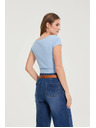 Moodo Bombažna majica modra Moodo