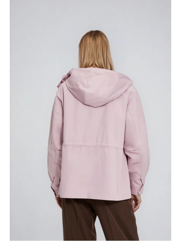 Moodo Jakna s kapuco rožnate barve Moodo