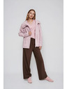 Moodo Jakna s kapuco rožnate barve Moodo