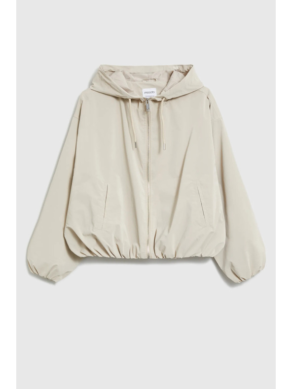 Moodo Tanka jakna s kapuco beige barve Moodo