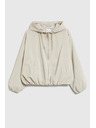 Moodo Tanka jakna s kapuco beige barve Moodo