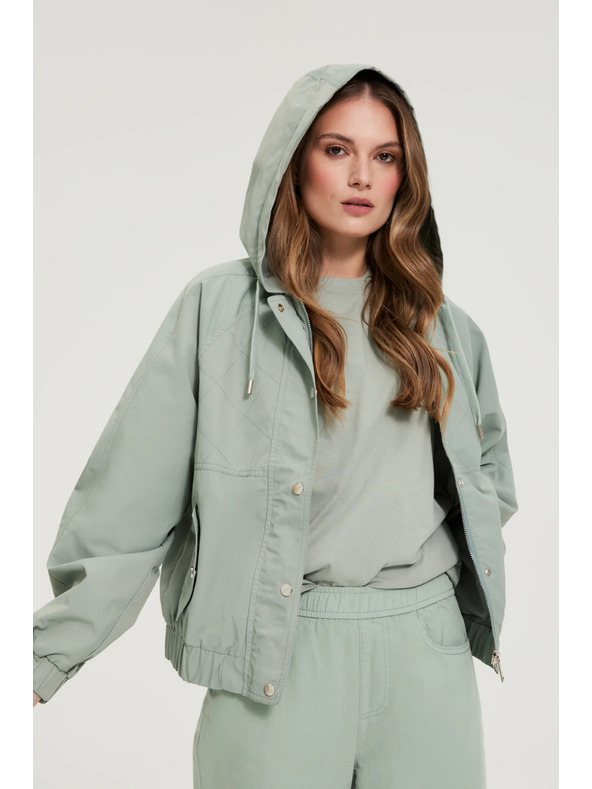 Moodo Kratka jakna olivne barve Moodo