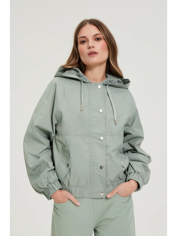 Moodo Kratka jakna olivne barve Moodo