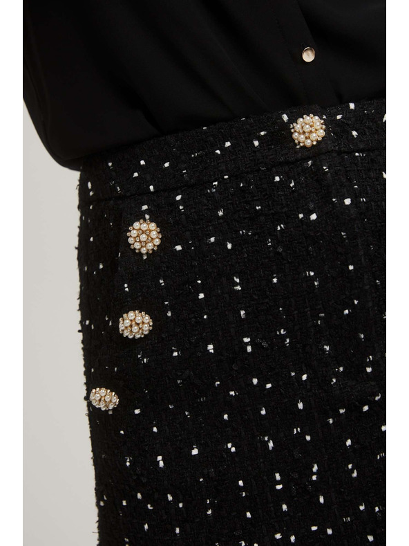 Moodo Krilo v slogu tvida z okrasnimi gumbi črne barve Moodo