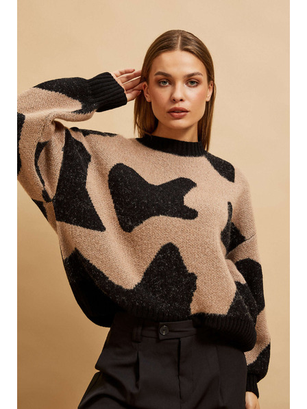 Moodo Vzorčast pulover Moodo