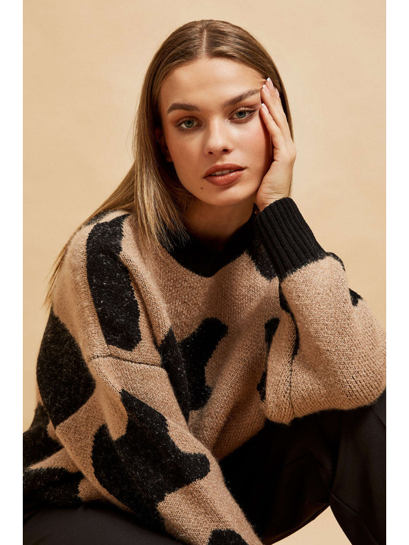 Moodo Vzorčast pulover Moodo