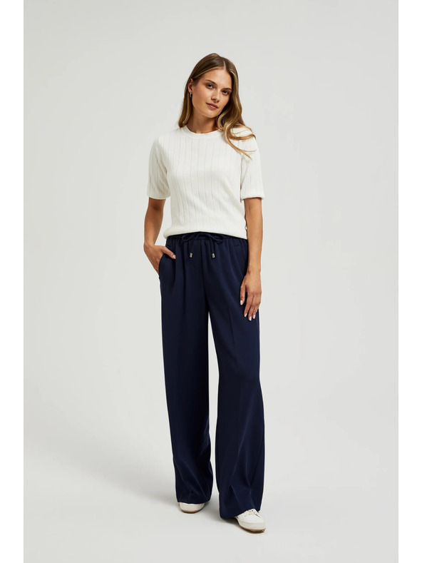 Moodo Viskozni pulover s kovinama prejo bele barve Moodo